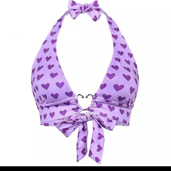 Purple Backless Halter Top - Picture 2 of 6